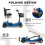(Blue) Pilot Mobility Scooter 4mph Boot Travel LED Headlight 4