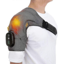 (B Black, GERMANY) 2026 Best!! Electric Shoulder Massager Heating Pad Vibration Massage Support Belt Shoulder Thermal Brace