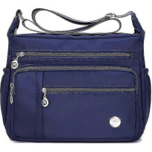 (Large, Blue) Women Shoulder Handbag Roomy Multiple Pockets Bag Ladies Crossbody Purse Fashion Tote Top Handle Satchel
