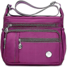 (Large, Purple) Women Shoulder Handbag Roomy Multiple Pockets Bag Ladies Crossbody Purse Fashion Tote Top Handle Satchel