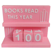 (Pink) Book Read This Year Counter Books Read-Tracker Library Sign Presnet for Readers