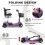 (Purple) Pilot Mobility Scooter 4mph Boot Travel LED Headlight 5