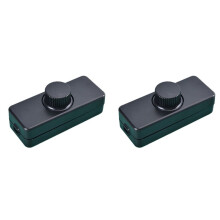 2PCS Adjustable LED Dimmer 220V Lights Lighting Button Dimmer Controller Black