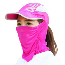 (Rose Red) Women's Hat Big Brimmed Face Neck Protection Breathable Sunscreen Outdoor