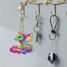 Dragon-5D Diamond Keychain Pendant Keychain DIY Diamond Ornament, DIY Diamond Art Kit for Christmas Valentine'S Day