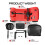(Red) Pilot Mobility Scooter 4mph Boot Travel LED Headlight 2