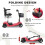(Red) Pilot Mobility Scooter 4mph Boot Travel LED Headlight 5