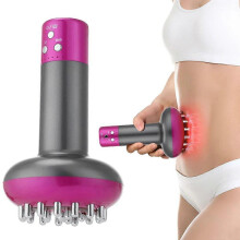 (Purple) Rechargeable Guasha Massager With Heat, Body Shaping, Lymphatic Detox, Fat Burning