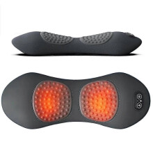 Lumbar Support Pillow with Heat Vibration and Traction, Electric Back Massager for Lower Back Pain Relief