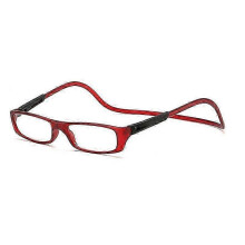 (+4.0, wine red) 8 Colors Portable Magnetic Reading Glasses with Neck Hanging Reading Glasses with Magnet for Both Men and Women