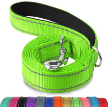 Reflective Dog Leash Nylon Padded Handle 5 FT