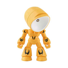 (yellow) New LED Night Light Mini Cute Robot Shape Light DIY Kawaii Gift Cartoon Table Lamp 2025
