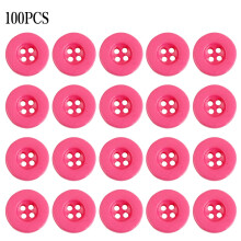 TrueClos resin buttons candy color 4-hole 100 pcs
