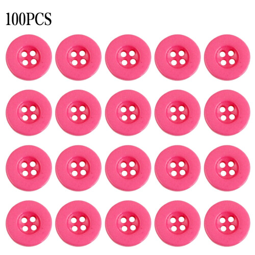 TrueClos resin buttons candy color 4-hole 100 pcs