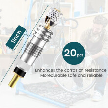 60Pcs Professional Brass Presta Valve Core & Stem - Leak-Proof Valve Cores Universal for Tubeless Road/MTB Bike Tires