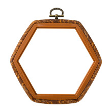 Embroidery Hoop Stretch Frame Hexagon 15.5x14cm