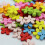 Wooden Flower Buttons 2-Hole 100 Pieces 5