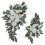 Artificial Floral Swag White Roses 2 Pieces 2