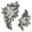 Artificial Floral Swag White Roses 2 Pieces 3