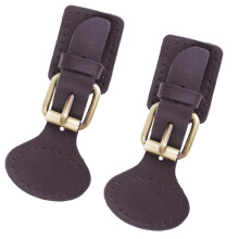 Leather Snap Buckles Set Brown 2 Sets