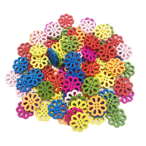 Mixed Color Buttons 4-Hole for Sewing 200 pcs 2