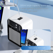 Mini Climatizador USB 500 ml com Nebulizador e Ecrã Digital