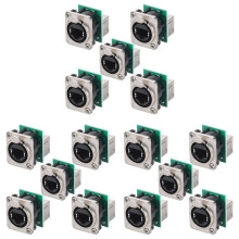 15x Ethercon Rj45 Chassis Socket,D-N8FDP RJ45 Feed/Pass Panel Mount Jack,D Series Cat5 RJ45 Vertical Panel-Mount
