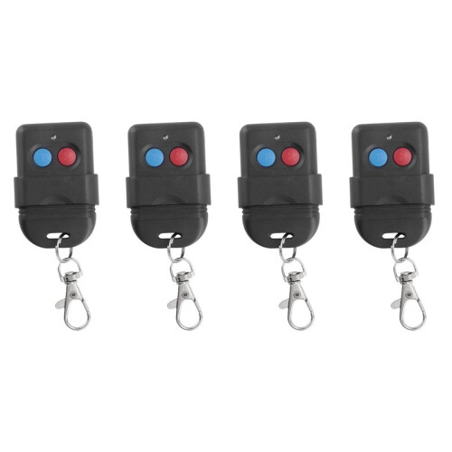 4X 8 Commutateurs Dip 330Mhz Copie Intelligente Télécommande Code Fixe 2 Canaux Duplicateur pour Ouvre-Porte de Garage ou Système D'Alarme