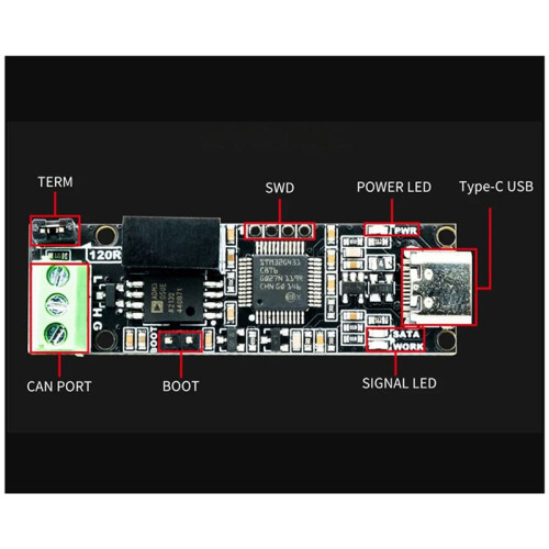 3X CANable V2.0 Pro CANbus Transceiver USB to PCAN Protocol Analyzer Adapter CAN2.0 Serial Controller 1