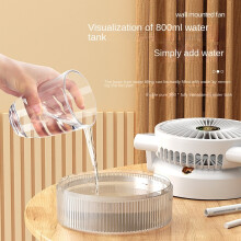 Ventoinha Telescópica USB com Humidificador para Secretária
