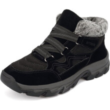 Bottes d’hiver doublées antidérapantes confortables résistantes unisexes noires EU 41 — chaussures neige homme