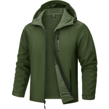 Herren Trekkingjacke Softshell Wasserdicht Atmungsaktiv Grün 2XL — herren softshelljacke, herren wasserdichte jacke