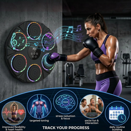 Electronic LED Bluetooth Boxing Punching Target Music Boxing Machine LED — boxing shield, boxing training 1