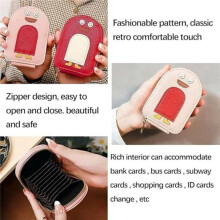 Porte-Cartes de CréDit en PU avec Pingouins Mignons, Portefeuille Pingouins Mignons, Porte-Cartes de CréDit pour Femme avec 11 Emplacements pour