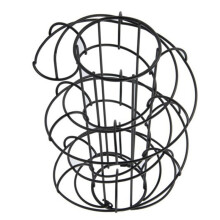 2X Portauova da Cucina, Cestino per Uova A Spirale, Pratico Portauova In Ferro, Portaoggetti Nero