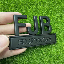 (Black) Lets Go Brandon Edition Car Decals 3D Letters Emblem Metal Car Sticker