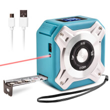 (Blue) 5M Tape Measure with Lasers with Lanyard Portable Heavy Duty Measurement Ruler for Contractors