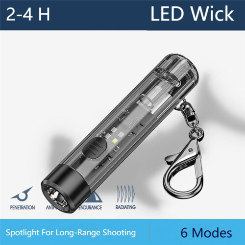 LED Keychain Flashlight COB Drop-Resistant Ultra Compact Keychain Light Batteries Included Small Rechargeable Flashlight 2