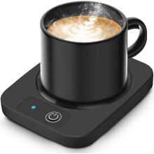 Smart Coffee Mug Warmer, Electric Cup Warmer With Aluminum Metal Panel for Office, Desk Accessories, Beverage Warmer for Cocoa, Milk, for Dad