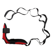 (Red) Ankle Rehabilitation Strap, Foot Drop Corrector Foot & Calf Stretcher, Muscle Training Resistance Rope