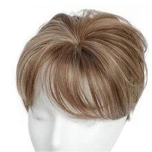 (H1027) Short Hair Bald Top Wig for Men Breathable Comfortable Hairpieces for Daily Use