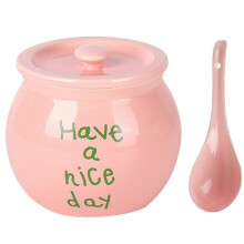 (Niceday Pink) Ceramic Storage Jar Food Grade Storage Jar for Kitchen