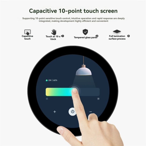 Waveshare 3.4inch LCD TouchScreen Display 800x800 IPS Panel ESP32-P4 Development Board Supports DeepSeek AI Voice Interaction