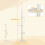 PawHut PawHut 225-255 cm Adjustable Cat Tree with Sisal Scratching Posts, Beige 3