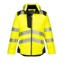 Portwest PW3 T400 Hi-Vis Waterproof Hooded Quilt Lined Winter Work Jacket