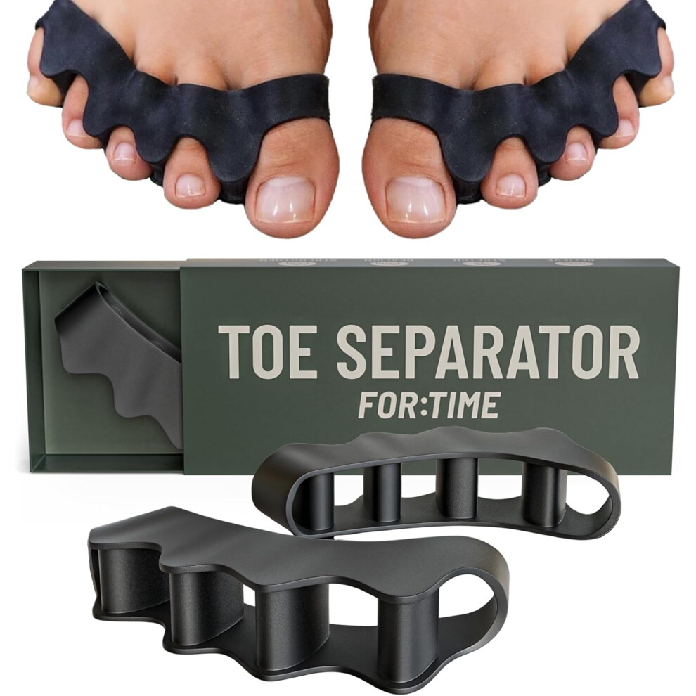 Toe Separator - 1 Pair Gel Toe Spacers for Overlapping Toes - Foot Realignment - Silicone Toe Straighteners for Bent Toes