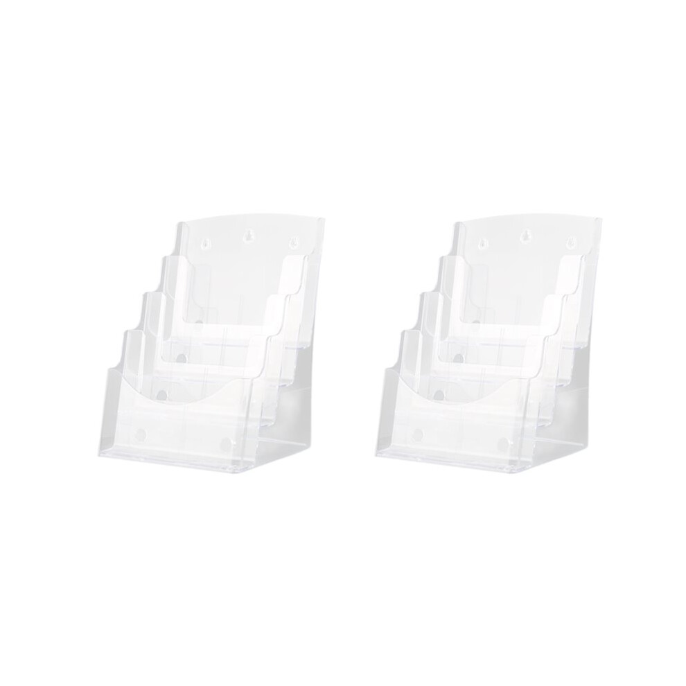 2X A5 Acrylic Brochure Display Stand Rack Flyer Holder Magazine Organizer 6031453512356