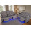 Hafsa 3 + 2 Grey OTE Fabric Electric Recliner Set 1