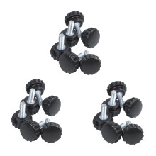 18 Pcs M4X10 Threaded Knurled Thumbscrew Grip Knobs Thumb Screw
