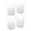 4 Pcs 50 Ml Laboratory Plastic Water Liquid Measuring Cup Transparent 1